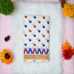 Traditional kerala handloom saree - polka dots