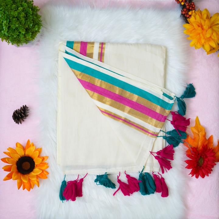 Mulcotton kerala saree 120 count