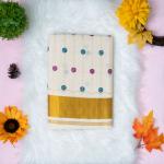 Traditional kerala handloom saree - polka dots