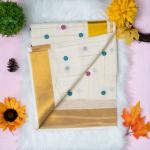 Traditional kerala handloom saree - polka dots
