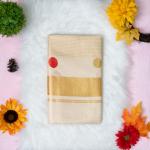 Traditional kerala handloom saree - polka dots