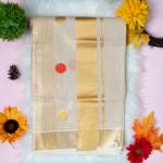 Traditional kerala handloom saree - polka dots