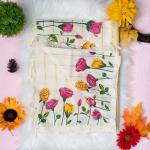 Traditional kerala handloom saree - Printed floral design
