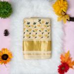 Traditional kerala handloom tissue saree - floral design embroidery