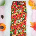 Kathakali printed full sleeve black shirt with matching dhoti for men - size XL