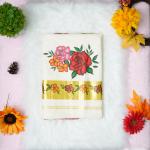 Traditional kerala handloom saree - Printed floral design
