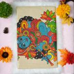 Traditional kerala handloom tissue saree - Printed krishna whole pallu design