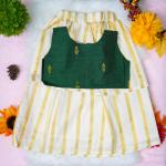 5 yr old - Traditional kerala pattupaavada and blouse with lining