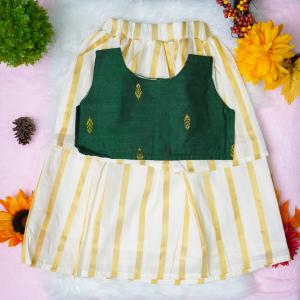 4 yr old - Traditional kerala pattupaavada and blouse with lining